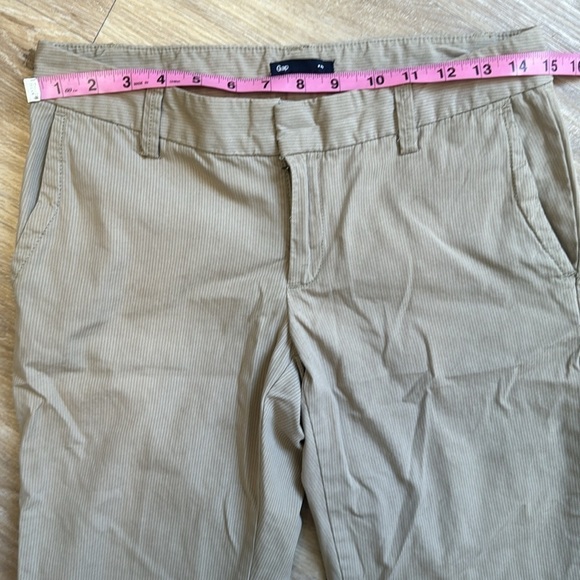 Gap Khaki Pin Striped Cotton Cropped Pants.  Sz 2 - Picture 3 of 8